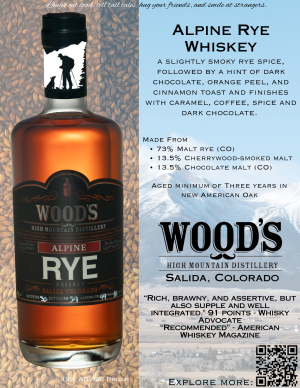 Alpine Rye Whiskey Product Information