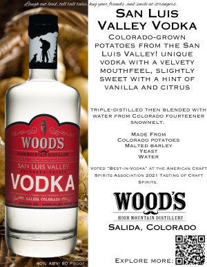San Luis Valley Vodka Product Information